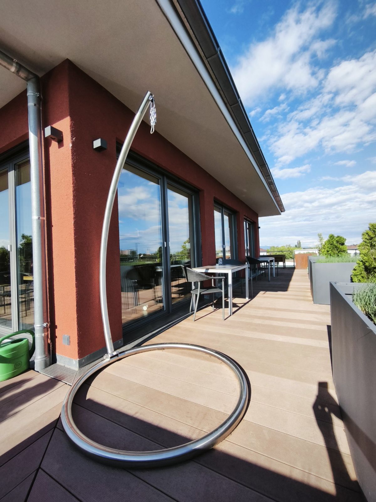Verglasung an der Dachterrasse